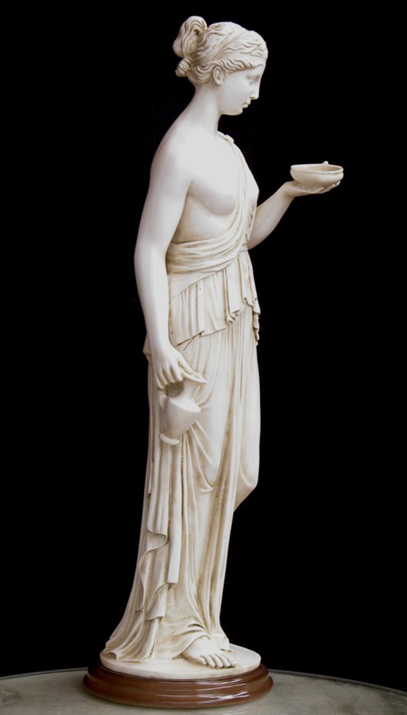 White Marble Greek Hebe Goddess Statue for Garden MOKK934YouFine