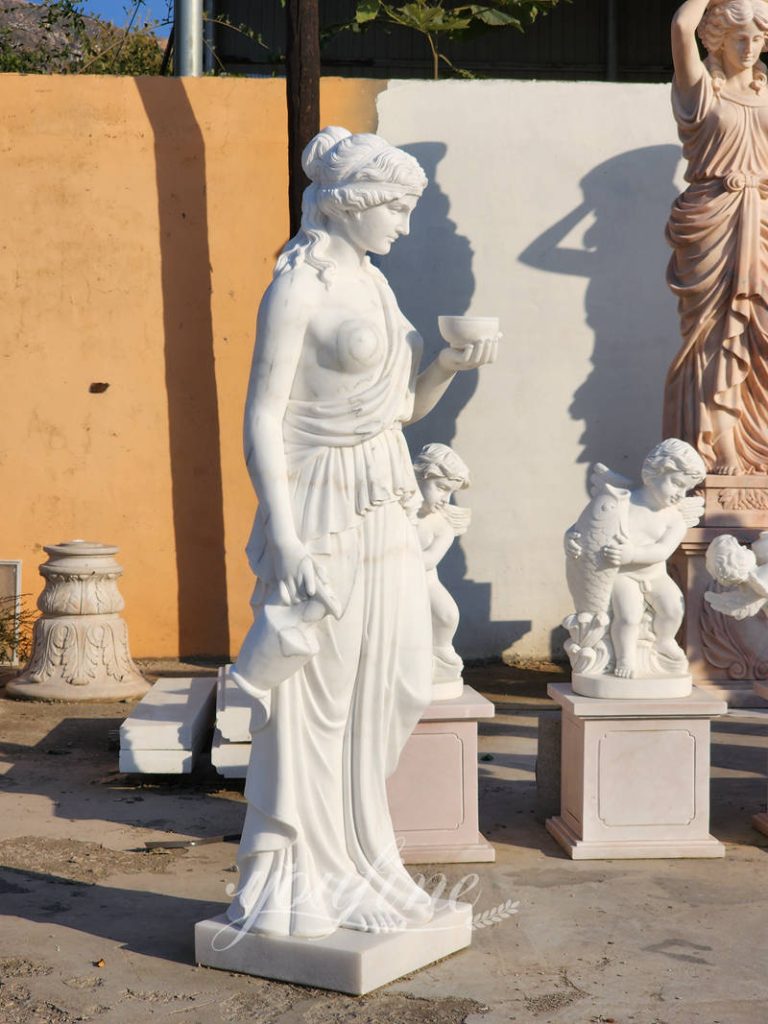White Marble Greek Hebe Goddess Statue for Garden MOKK934 YouFine