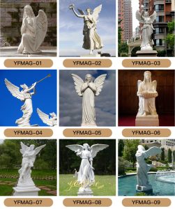 Garden Life Size White Marble Angel Statue for Sale