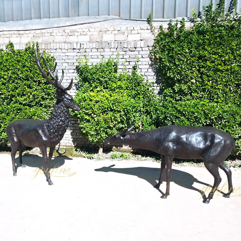 lifesize yard deer statues