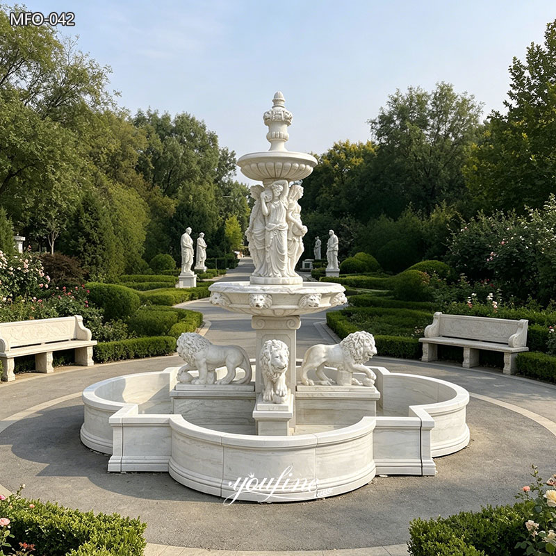 lion water fountain garden​
