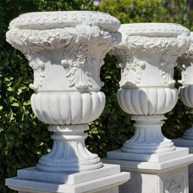 marble flower pots - YouFine Sculpture
