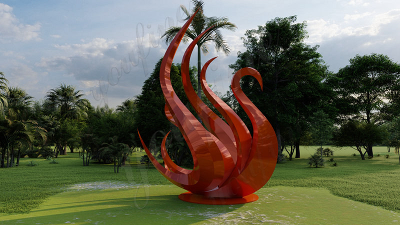 metal swan sculpture -YouFine Sculpture