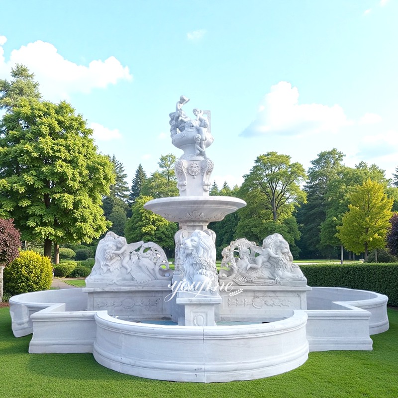 outdoor lion and Little Angel Fountain