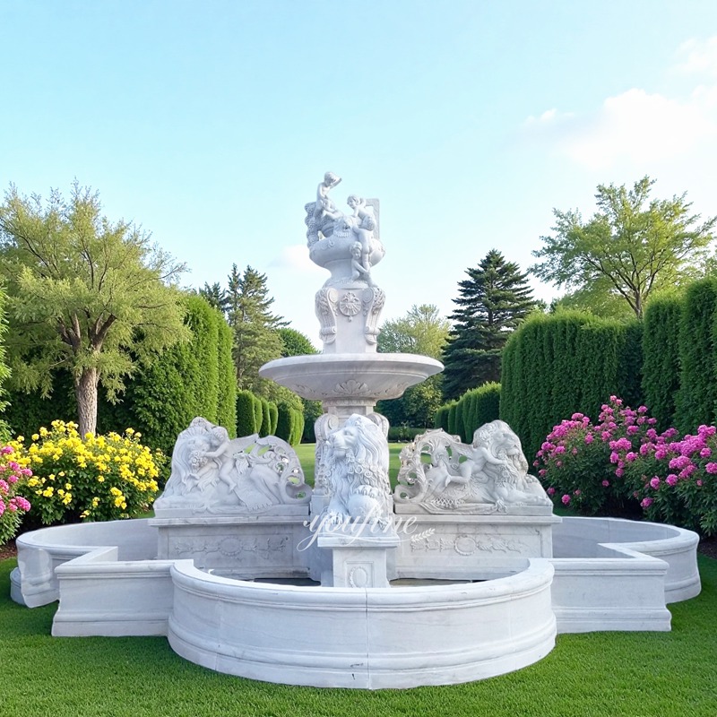 White Extra Large Outdoor Water Fountain MOK1-103