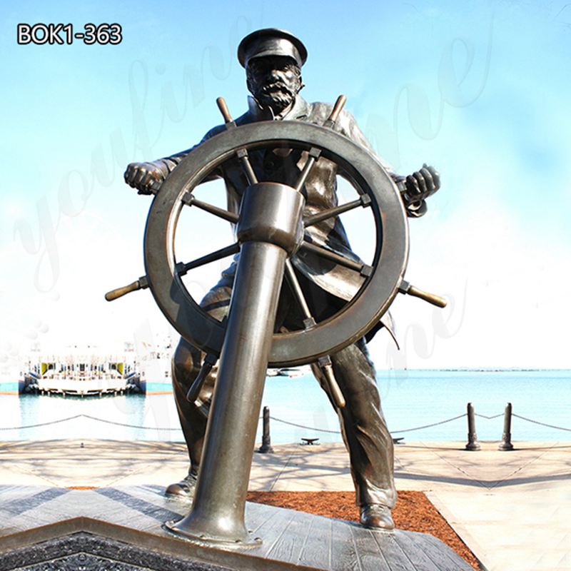 Bronze Life-size Sea Captain Statue Outdoor Harbour Decor Manufacturers BOK1-363