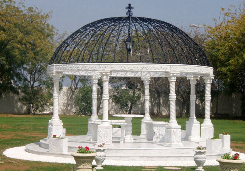 white marble gazebo - YouFine Sculpture