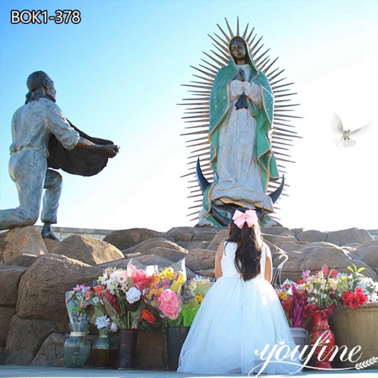 Bronze Our Lady of Guadalupe Garden Statue BOK1-378