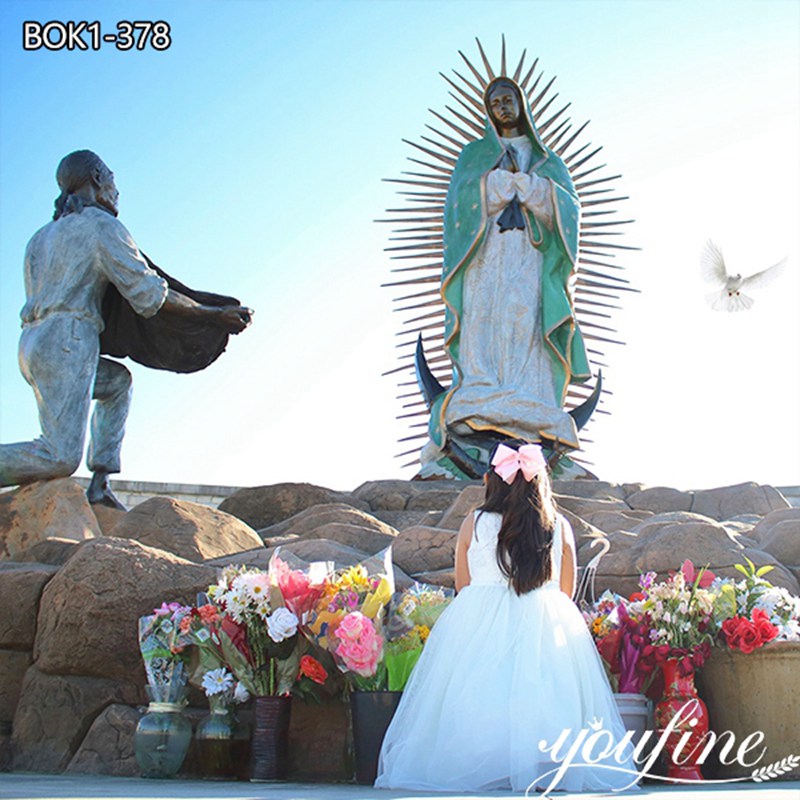 Bronze Our Lady of Guadalupe Garden Statue BOK1-378