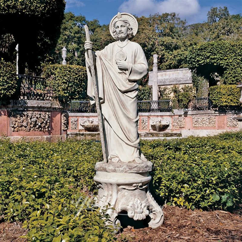 Catholic Natural Marble St Jude Statue for Church CHS-916