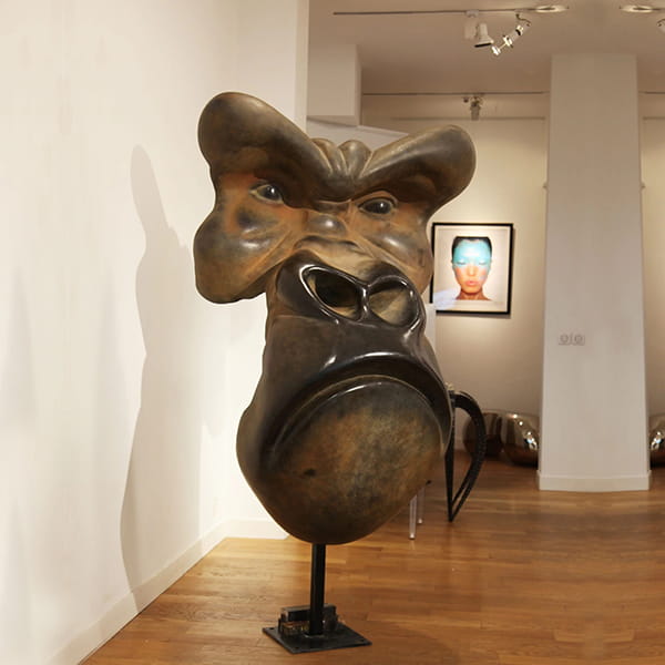 Famous Street Abstract Bronze Monkey Gorilla Face Sculpture Statue 3-YouFine