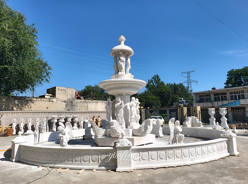 marble Four Seasons Gods and Angels Sculpture Fountain