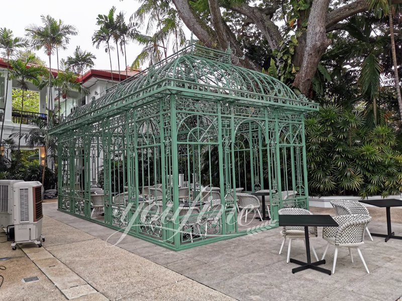 Large wrought iron greenhouse