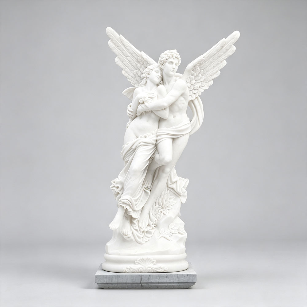 Scultura in marmo di Amore e Psiche