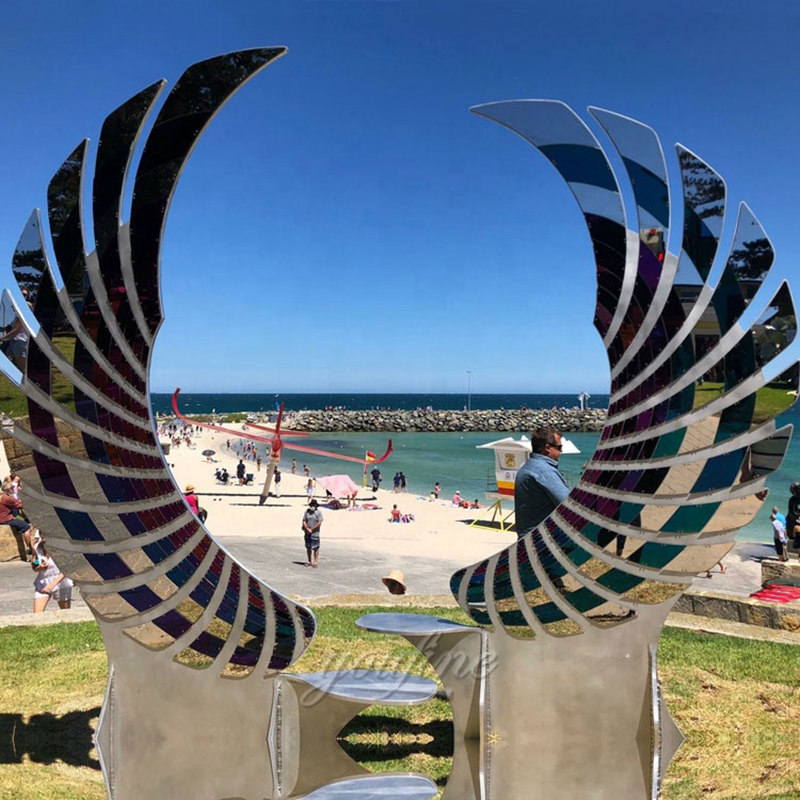 Modern outdoor wing sculpture - YouFine Sculpture