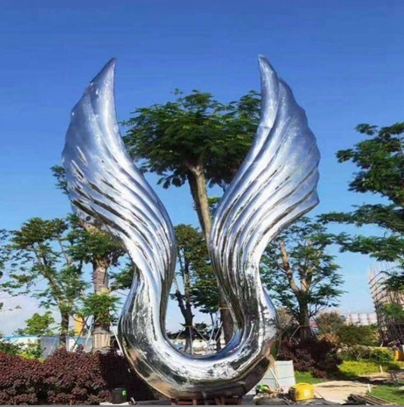 Modern outdoor wing sculpture - YouFine Sculpture