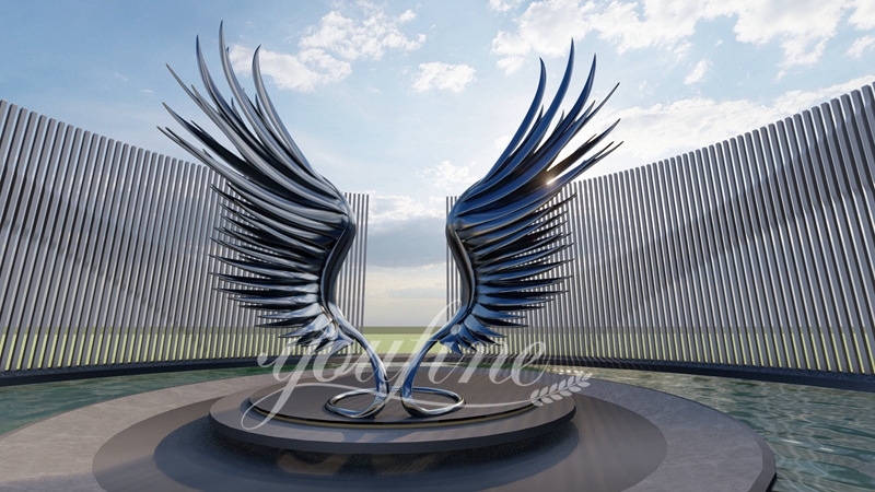 Stainless steel wing sculpture - YouFine Sculpture