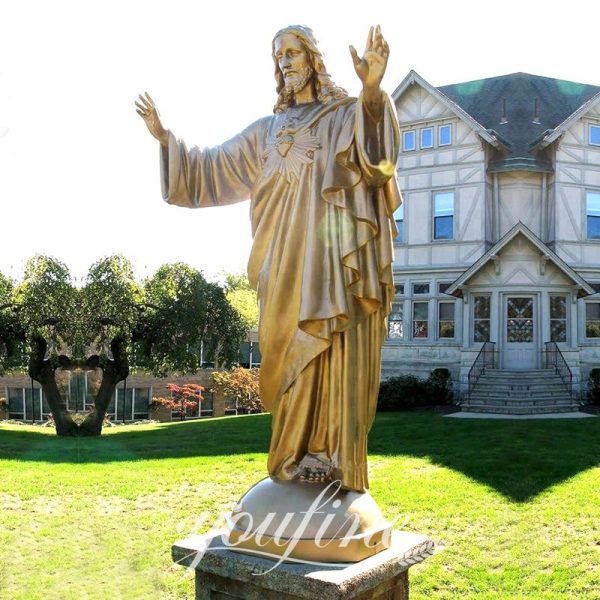 bronzed jesus on the way to calvary statue-YouFine Sculpture