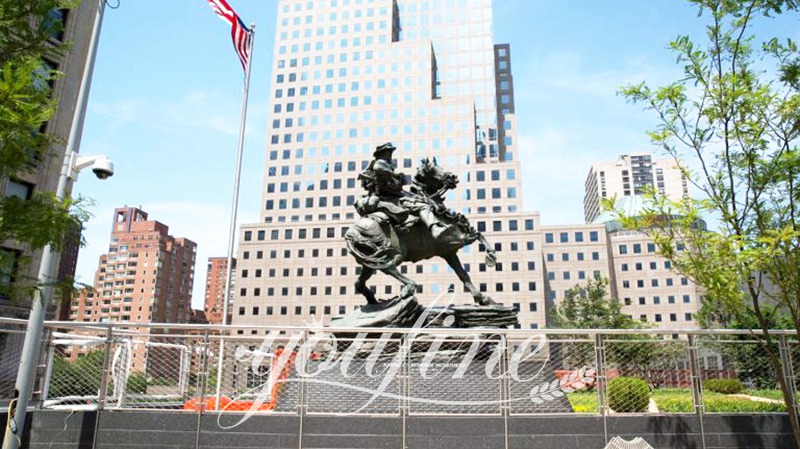 horse soldier statue new york-YouFine Sculpture
