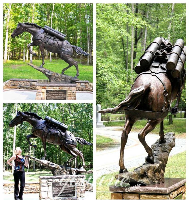 Bronze Horse Soldier Statue 911 America’s Response Monument BOK1374YouFine Sculpture