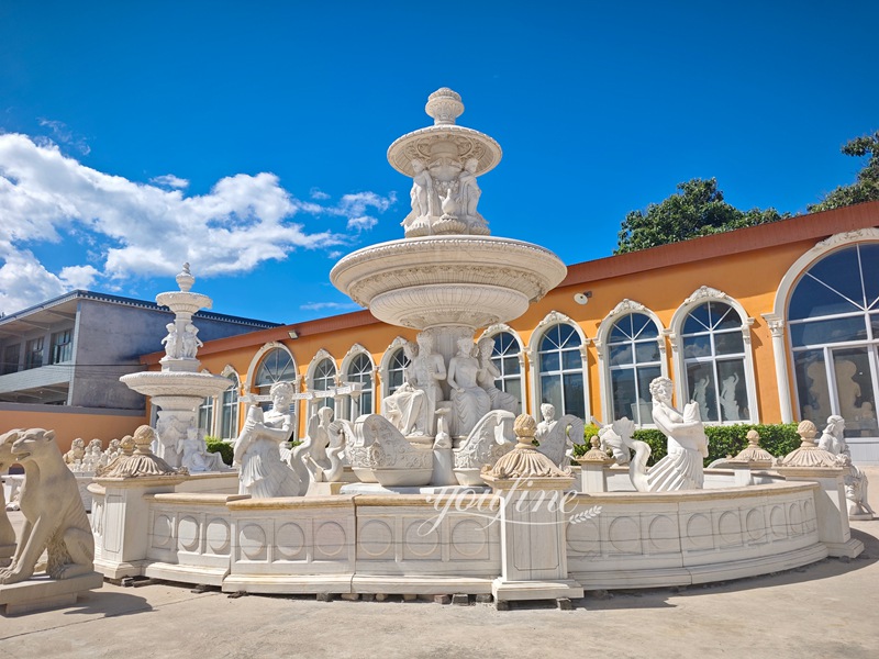 marble large Beautiful Female Sculpture Fountain