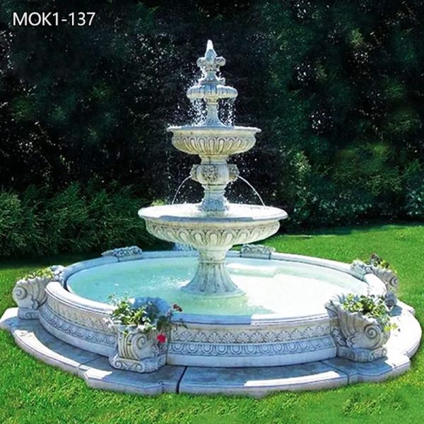 Large Tiered Versailles White Marble Fountain for Outdoor MOK1-137