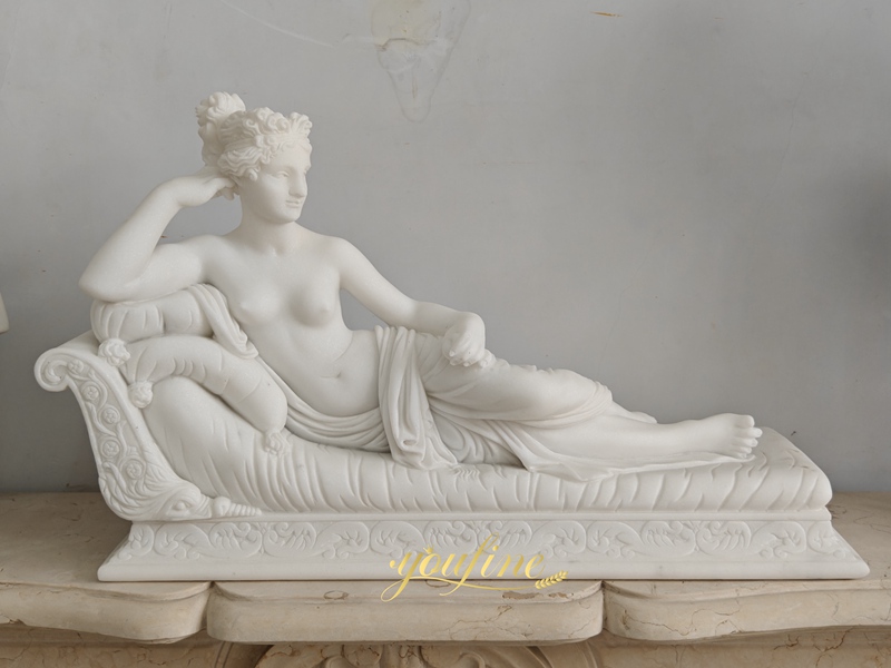 Life Size Marble Woman Lying Sculptures
