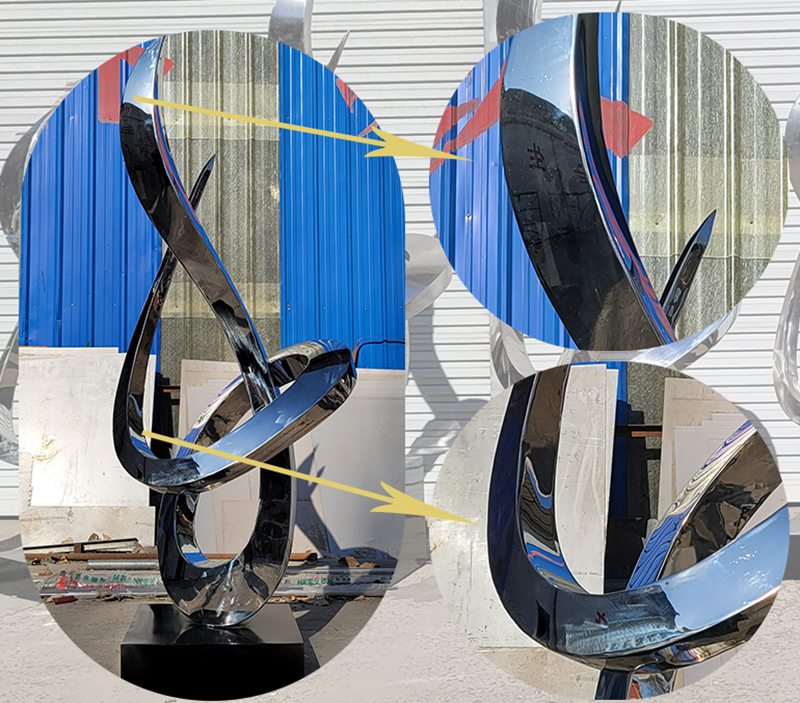 Mirror Polished Stainless Steel Sculpture abstract growth sculpture from YouFine
