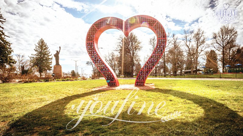 New Love Lock Heart statue-YouFine Sculpture
