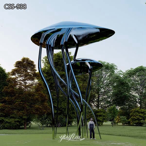 Polished Metal Jellyfish Sculpture Public Art Design for Park CSS-938