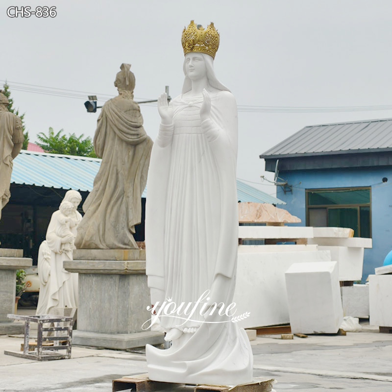 Marble Our Lady of Knock Statue Religious Decor