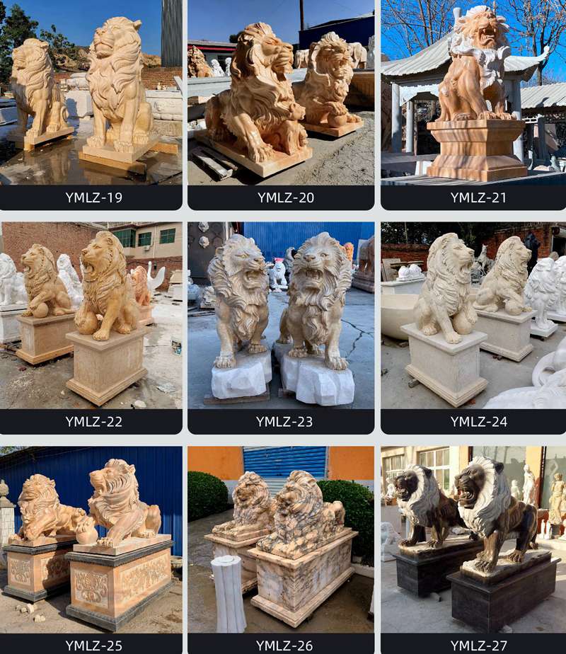 lion statues for driveway - YouFine Sculpture