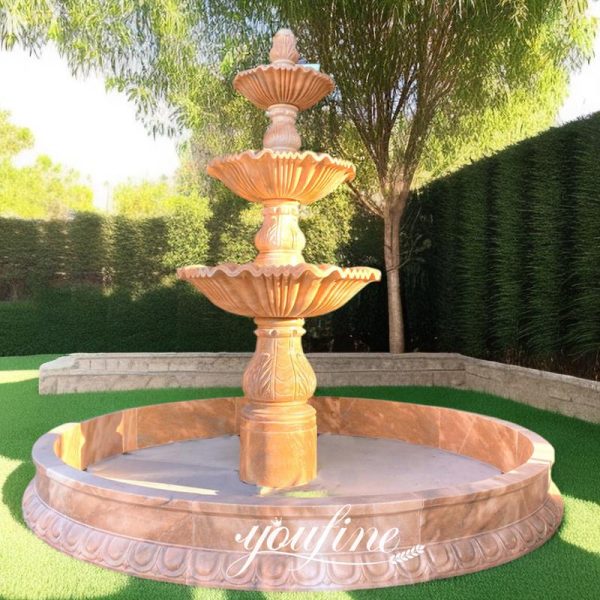 marble 3-tiered garden fountain