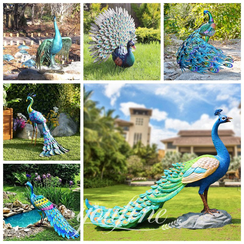 metal peacock sculpture-YouFine Sculpture
