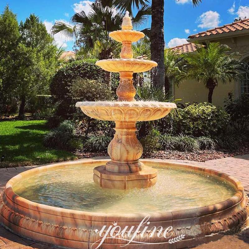 outdoor 3-tiered garden fountain