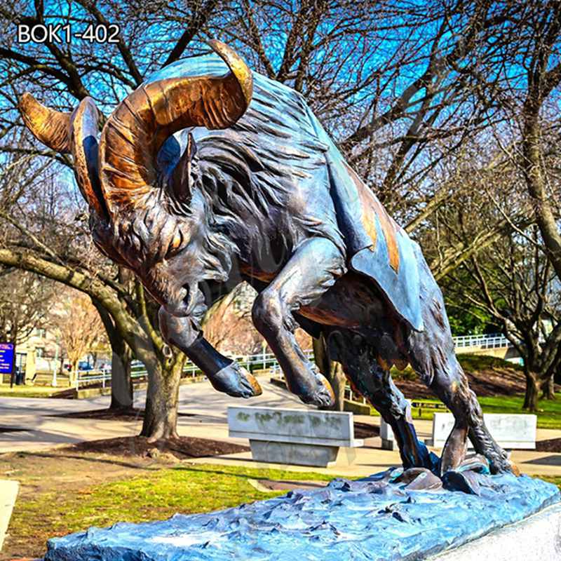 Large Bronze Goat Statue Outdoor Yard Art for Sale BOK1402 YouFine