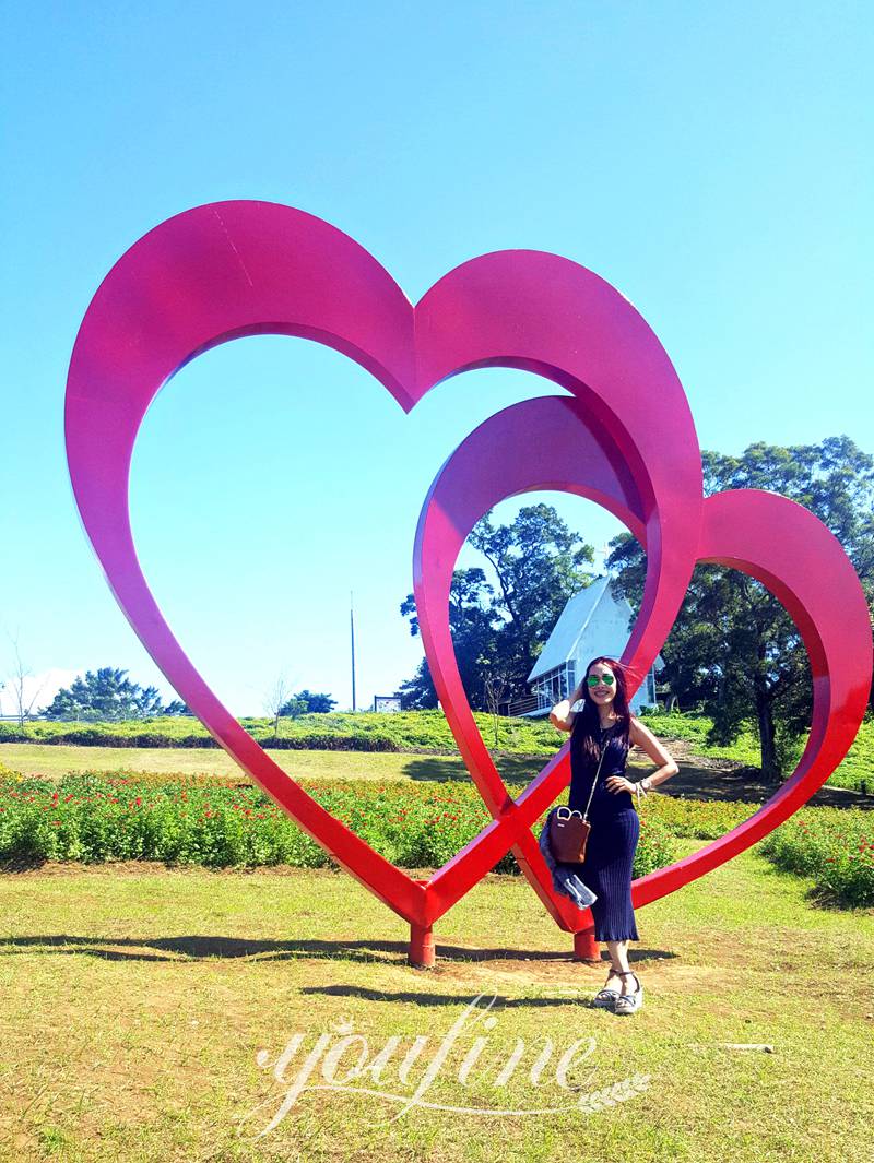 red heart sculptures-YouFine Sculpture