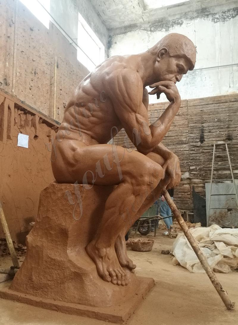 the thinker sculpture clay model