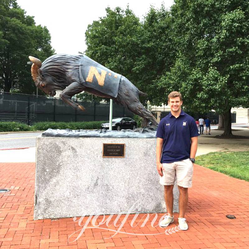 yard art metal goat sculpture-YouFine Sculpture