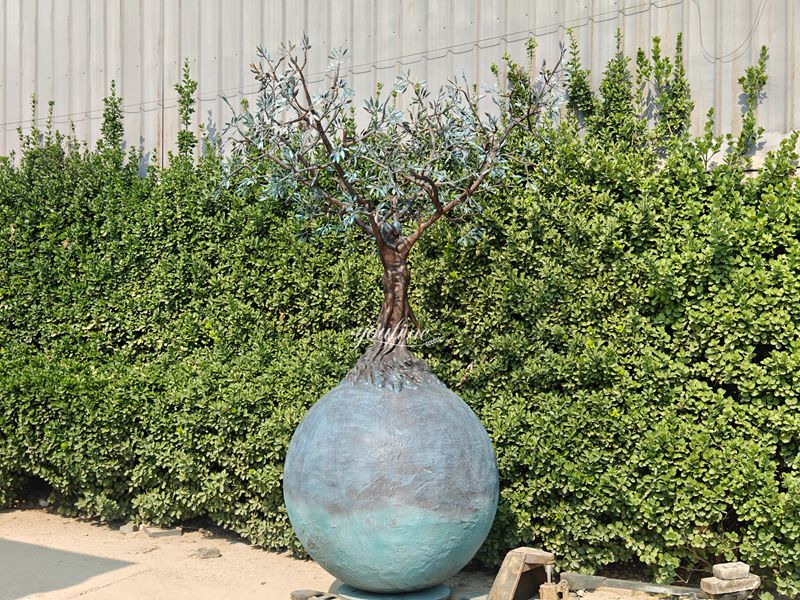 A 3-meter-tall Tree of Life bronze sculpture