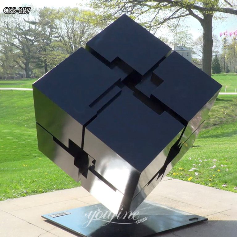 Advanced Metal Rubik’s Cube Sculpture Outdoor Decor - YouFine