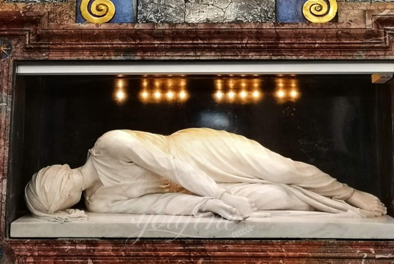 Baroque Style Stefano Maderno Marble Saint Cecilia Sculpture