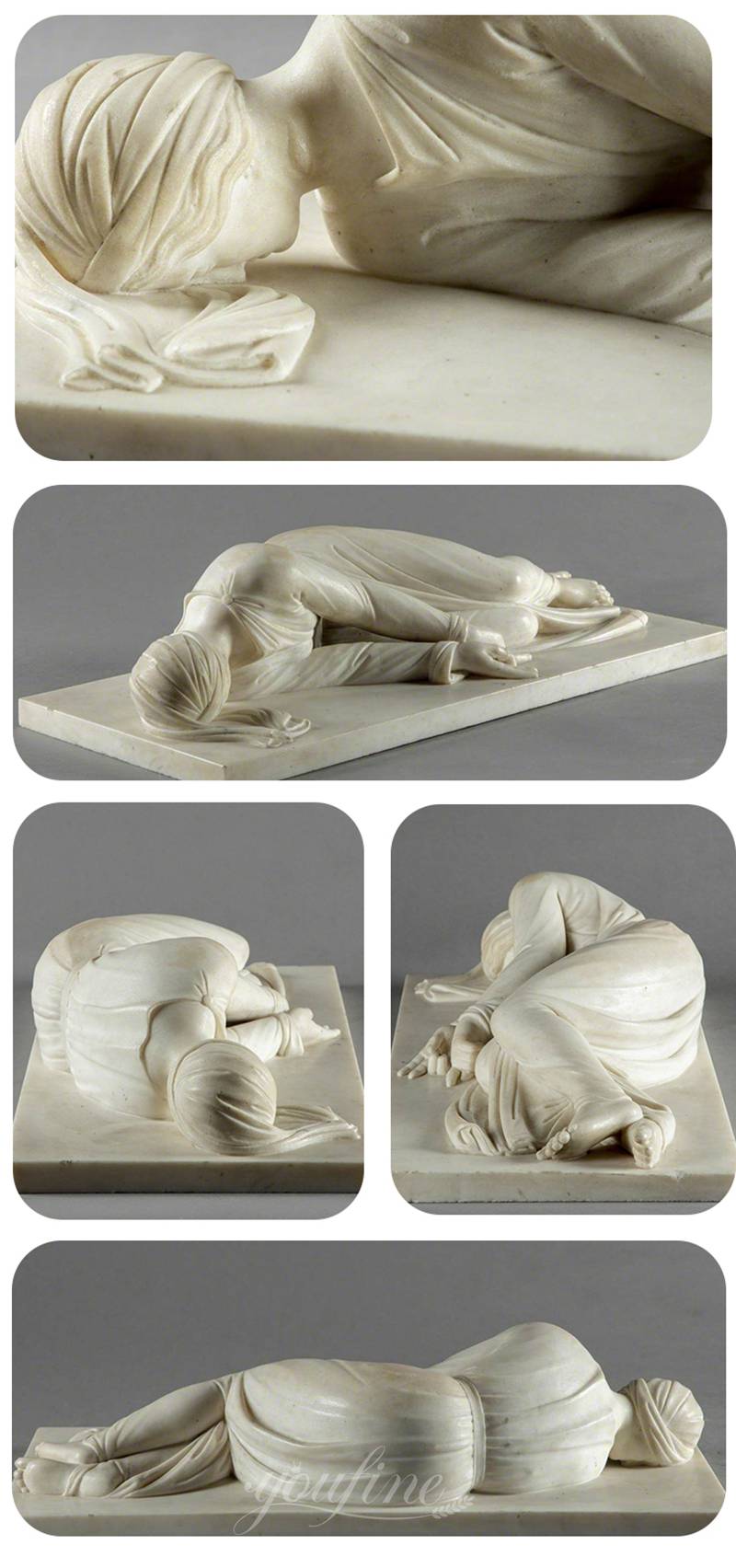 Baroque Style Stefano Maderno Marble Saint Cecilia Sculpture