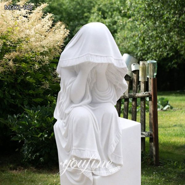 Hand Carved Marble Weeper Statue for Grave MOK1-142