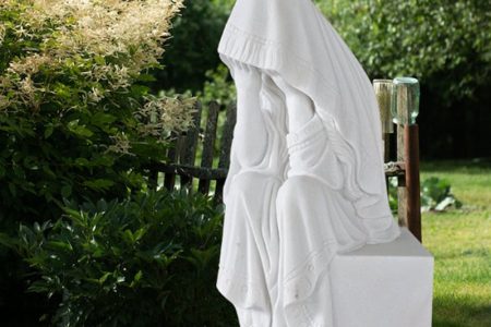 Hand Carved Marble Weeper Statue for Grave MOK1-142