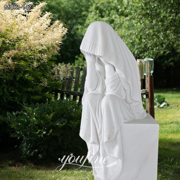 Hand Carved Marble Weeper Statue for Grave MOK1-142