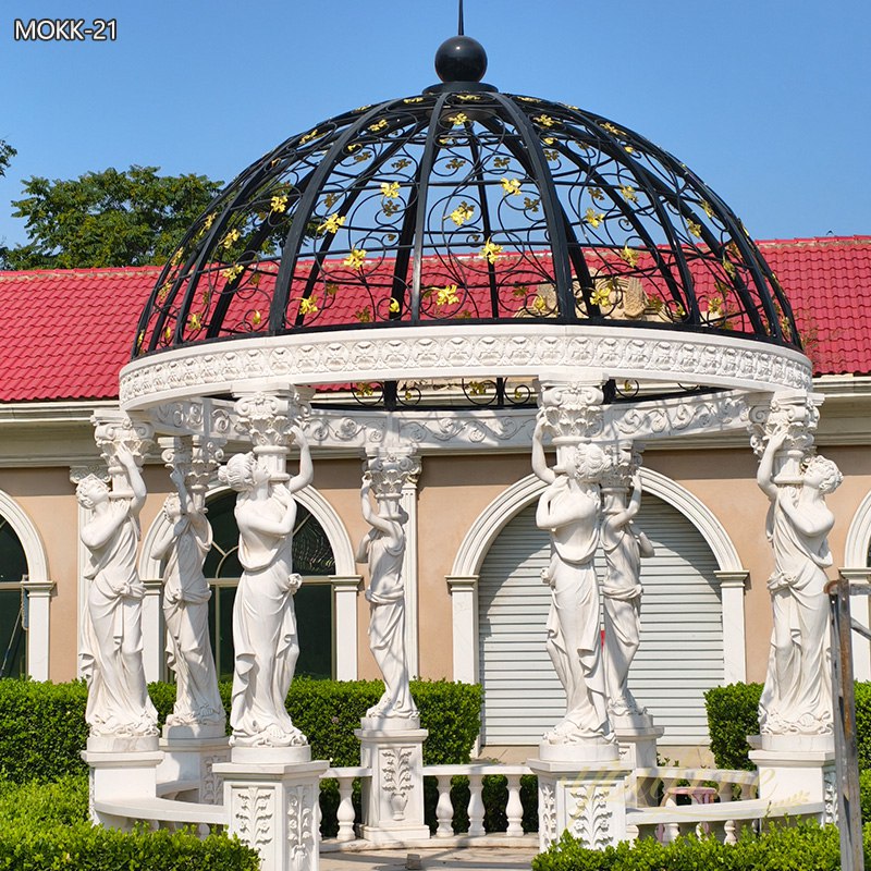 White Marble Gazebo for Garden
