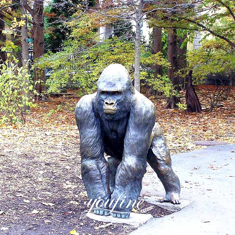 Large Bronze Gorilla-YouFine Sculpture