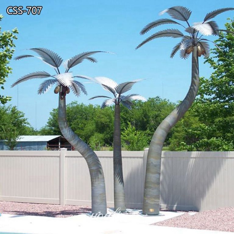 Large Outdoor Metal Palm Tree Yard Art Supplier CSS707YouFine Sculpture