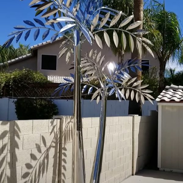 Large Outdoor Metal Palm Tree Yard Art Supplier CSS-707